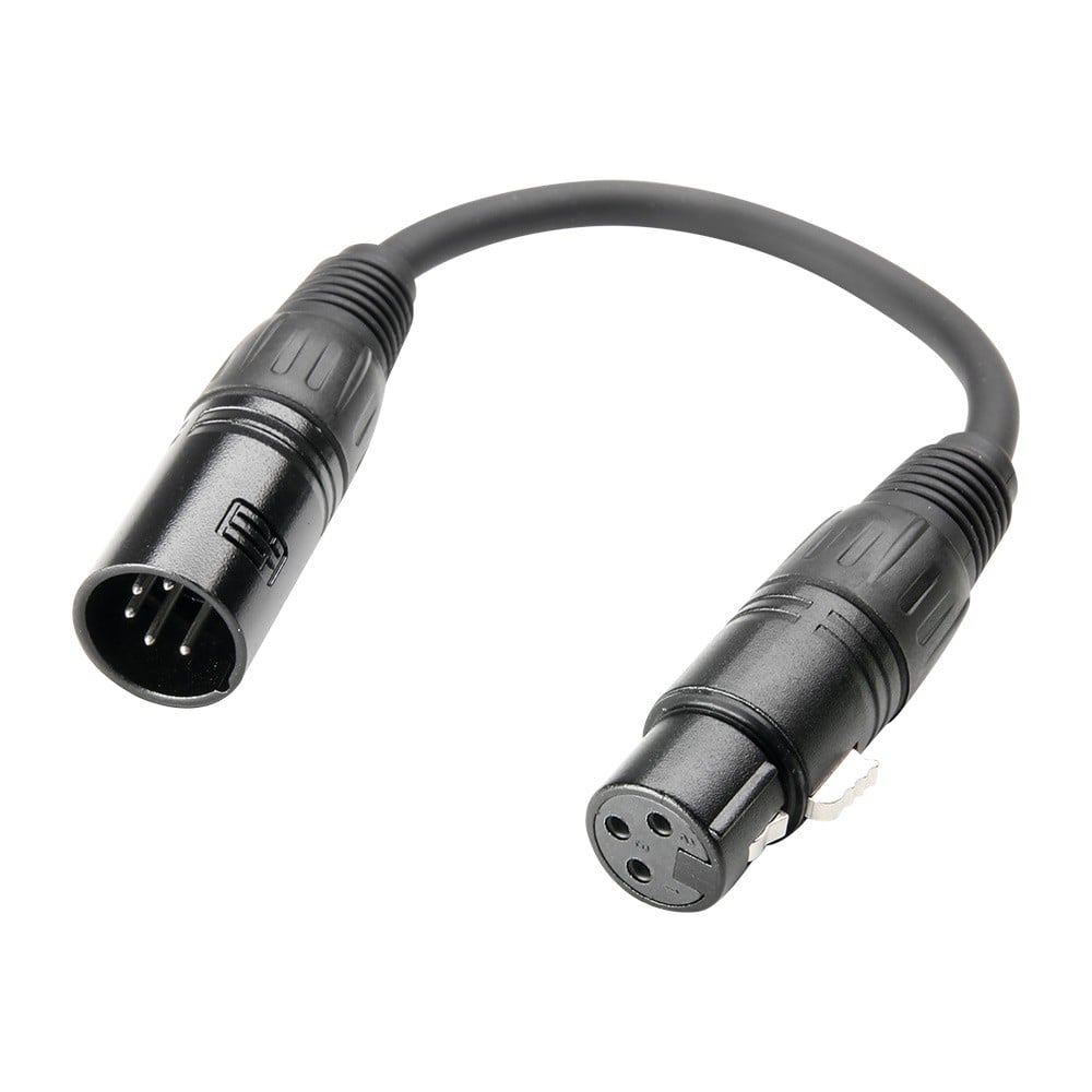 Adam Hall Cables K3 DGF 0020 Adaptador DMX de XLR 5 Pines macho a XLR 3 Pines hembra 0,2 m K3 DGF 0020