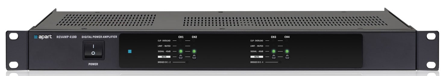 Apart Biamp REVAMP-4100 Etapa de potencia digital de 4 canales, 4 x 100W 4 ohms REVAMP 4100