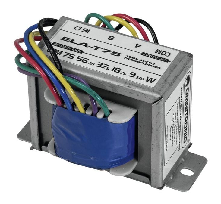 Omnitronic ELA-T75 Transformador de audio de 100 V 75 W ELA-T75