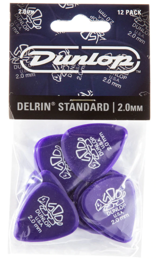 Dunlop Delrin Standard de 2,00 mm Pack 12 Un. 41P200