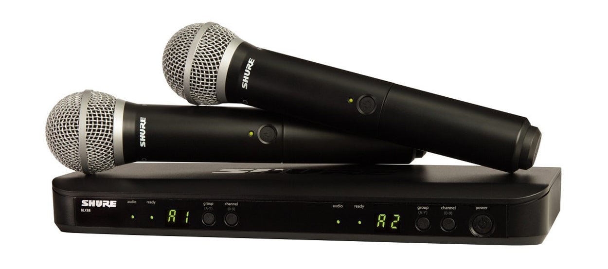 SHURE BLX288E/PG58 K3E Sistema Inalámbrico Dual de Mano VOCAL PG58 BLX288E/PG58 K3E