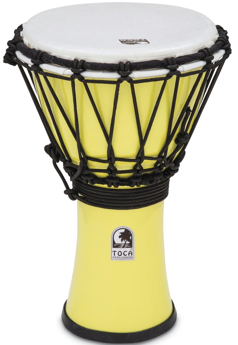 Toca Percussion TFCDJ-7PY Pastel Yellow Djembe Freestyle Colorsound TFCDJ-7PY