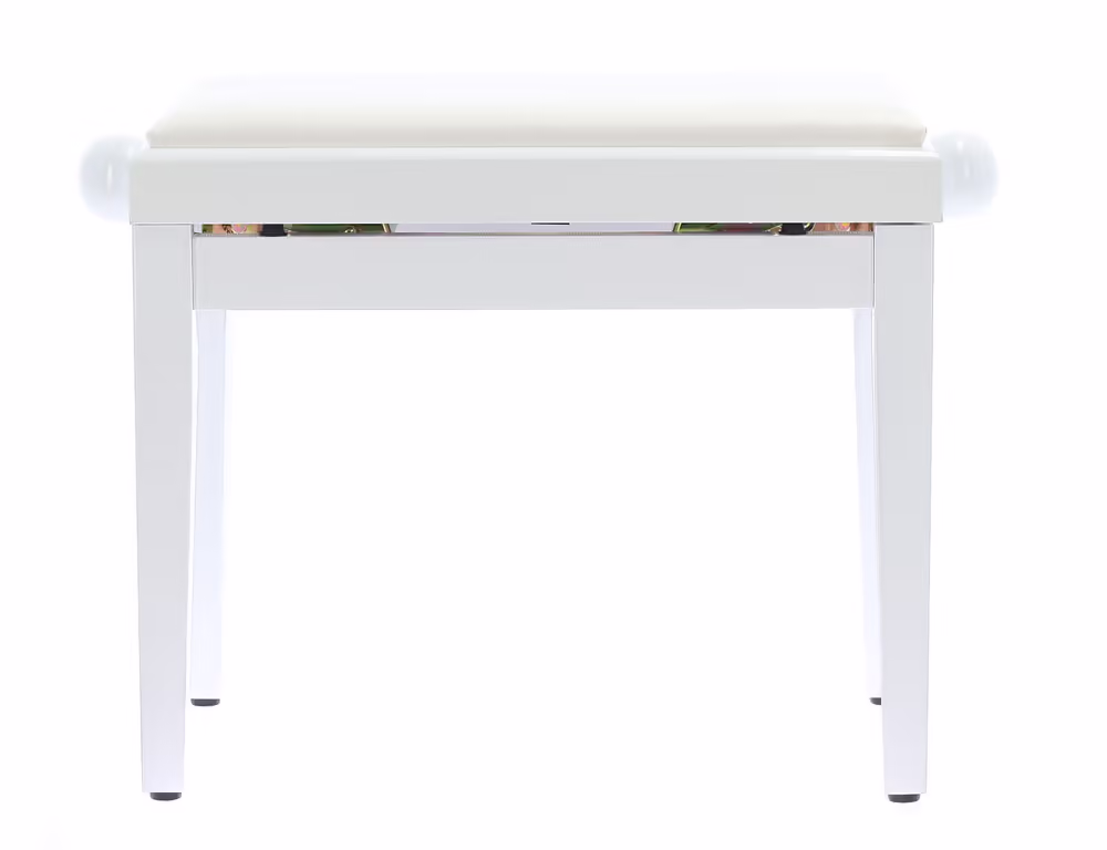 QUIK LOK Banqueta Piano Terciopelo - Blanco Mate TQMPB010WHS