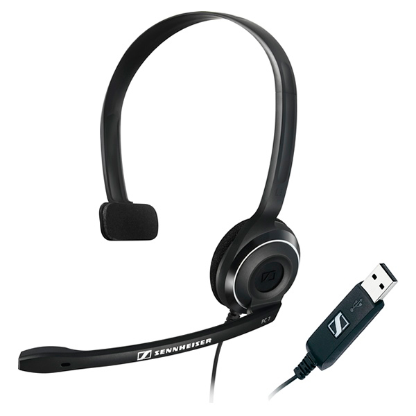 SENNHEISER PC-7 USB Auriculares Pc USB con Micrófono Teletrabajo Skype, VozIP ( REACONDICIONADO ) PC7 USB