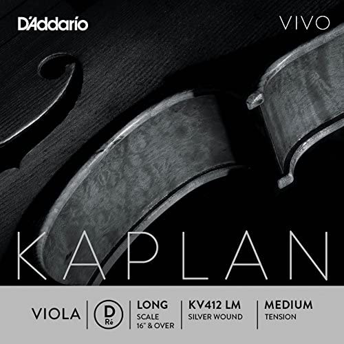 D´addario KV412 Cuerda Kaplan Re (D) para viola, tensión media KV412-LM Kaplan Vivo Viola D