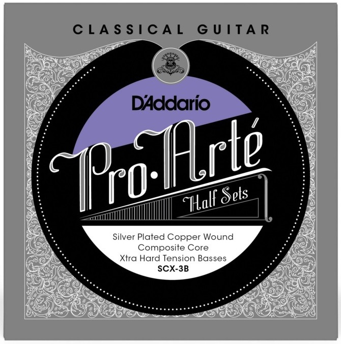 D Addario SCX-3B Cuerdas Guitarra Clásica Compuesta de Bajo Tensión Flamenca SCX-3B