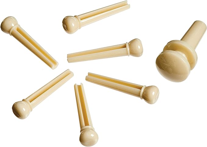 Planet Waves DAddario Juego de 7 Pasadores de Puente de Plástico Marfil PWPS11