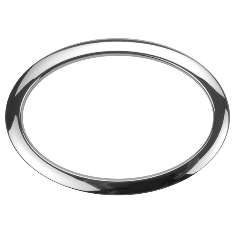 Bass Drum Os HOC6 6" Refuerzo de agujero de parche de bombo Chrome HOC6 6" Chrome Oval Refuerzo de agujero de parche