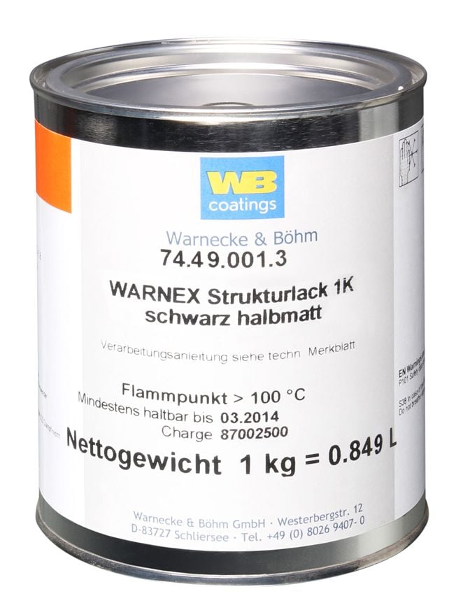 Warnex 0131 Textura pintura negra 1 kg Warnex 0131