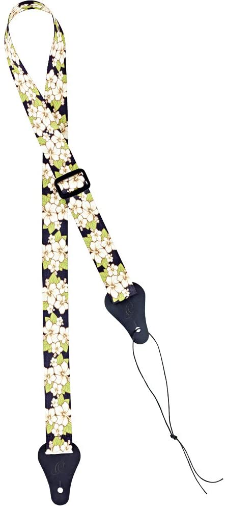 Ortega OUS-GRFL Correa para Ukelele Verde con Flores OUS-GRFL