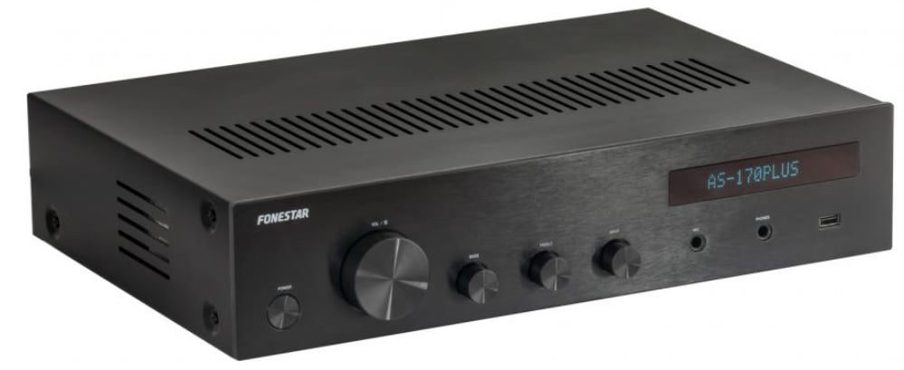 Fonestar AS-170PLUS Amplificador Estéreo HiFi 80+80W RMS Bluetooth / USB / FM. Mic In ( REACONDICIONADO ) AS-170-Plus