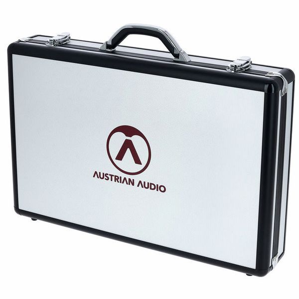 Austrian Audio OCDC1 Maletín a medida para 2 micrófonos OC818 o OC18, 2 Soportes Elásticos y Accesorios OCDC1