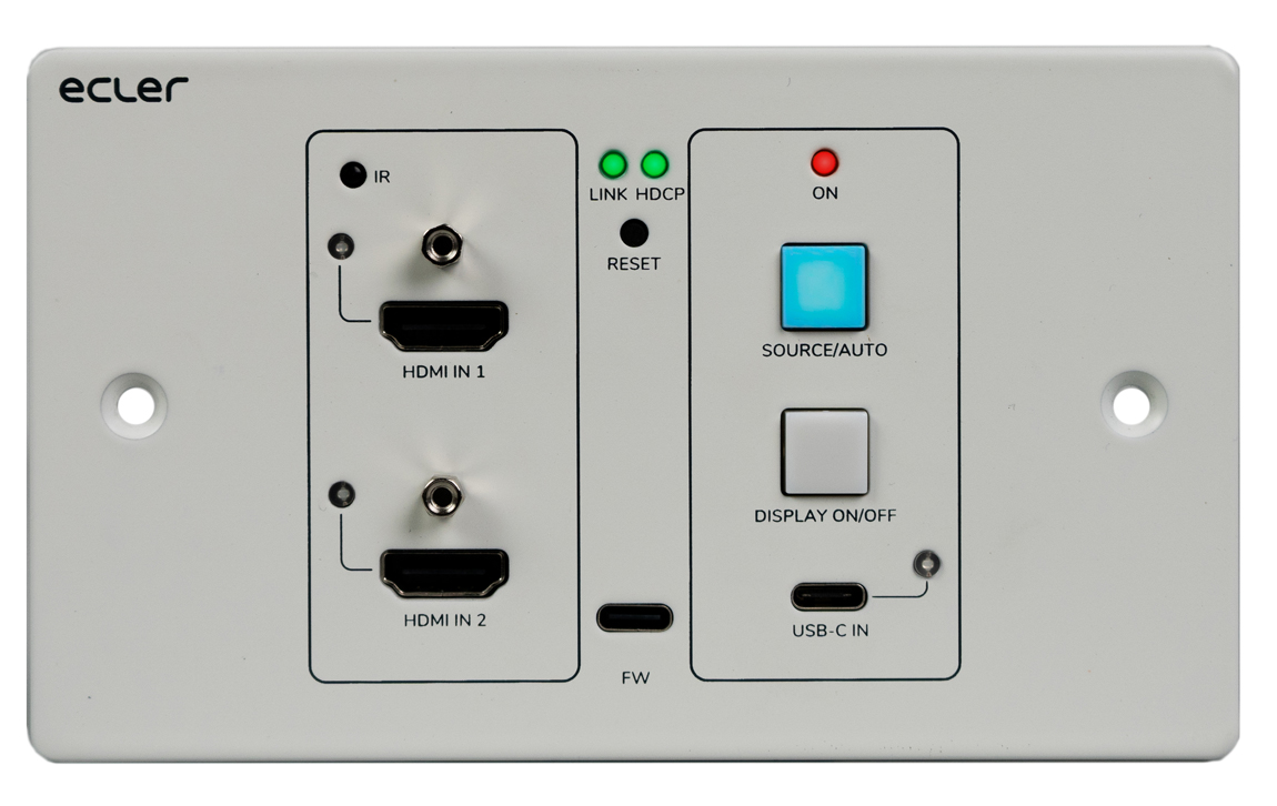 Ecler Transmisor 4K HDbaseT de Pared VEO-XWT44E