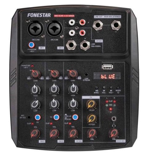 Fonestar MIX-4LIVE Mezclador Estudio MIX-4LIVE