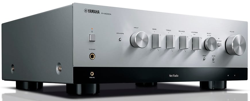 Yamaha R-N1000 A Silver Receptor Estereo con Unidad de Red R-N1000A Silver Receptor / Amplificador integrado