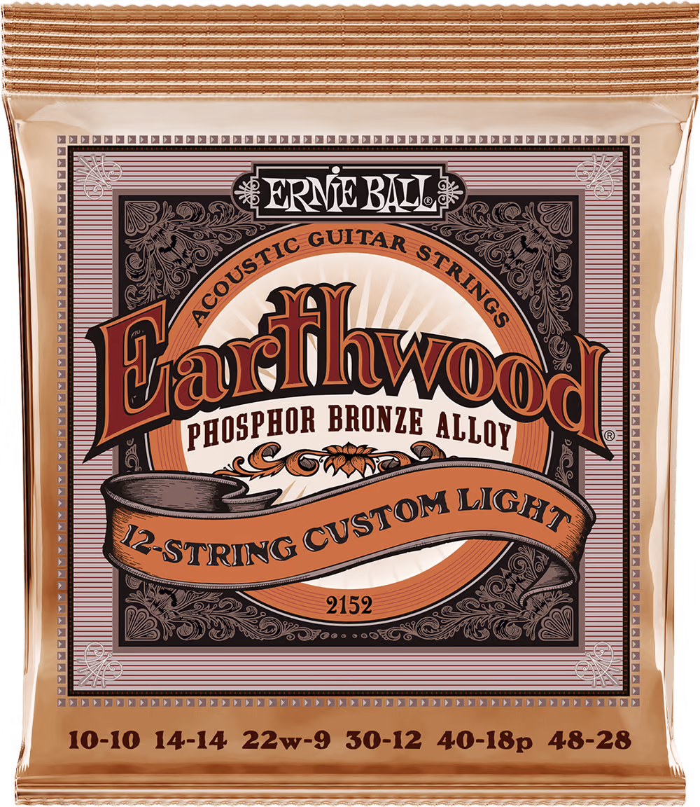 ERNIE BALL Juego Acústica Earthwood 92/8 Phosphor Bz. (12 St.) Light 10-48 EB2152