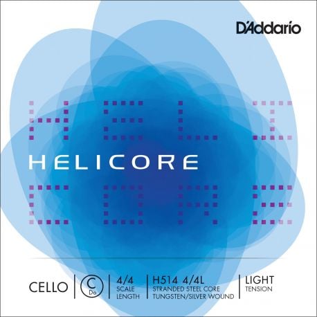 D´addario H514 Cuerda Helicore para violonchelo Do (C), 4/4 tensión suave H514-4/4L Helicore Cello C