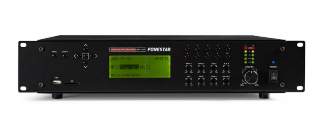 Fonestar MP-121P Programador Reproductor USB / SD / mp3 semanal de mensajes MP-121P
