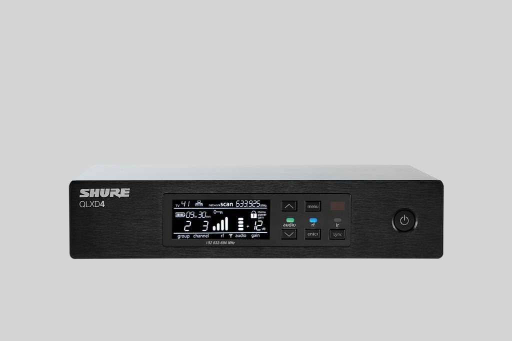 SHURE QLXD4 G51 Receptor inalámbrico Digital Diversity con encriptación QLXD4 G51