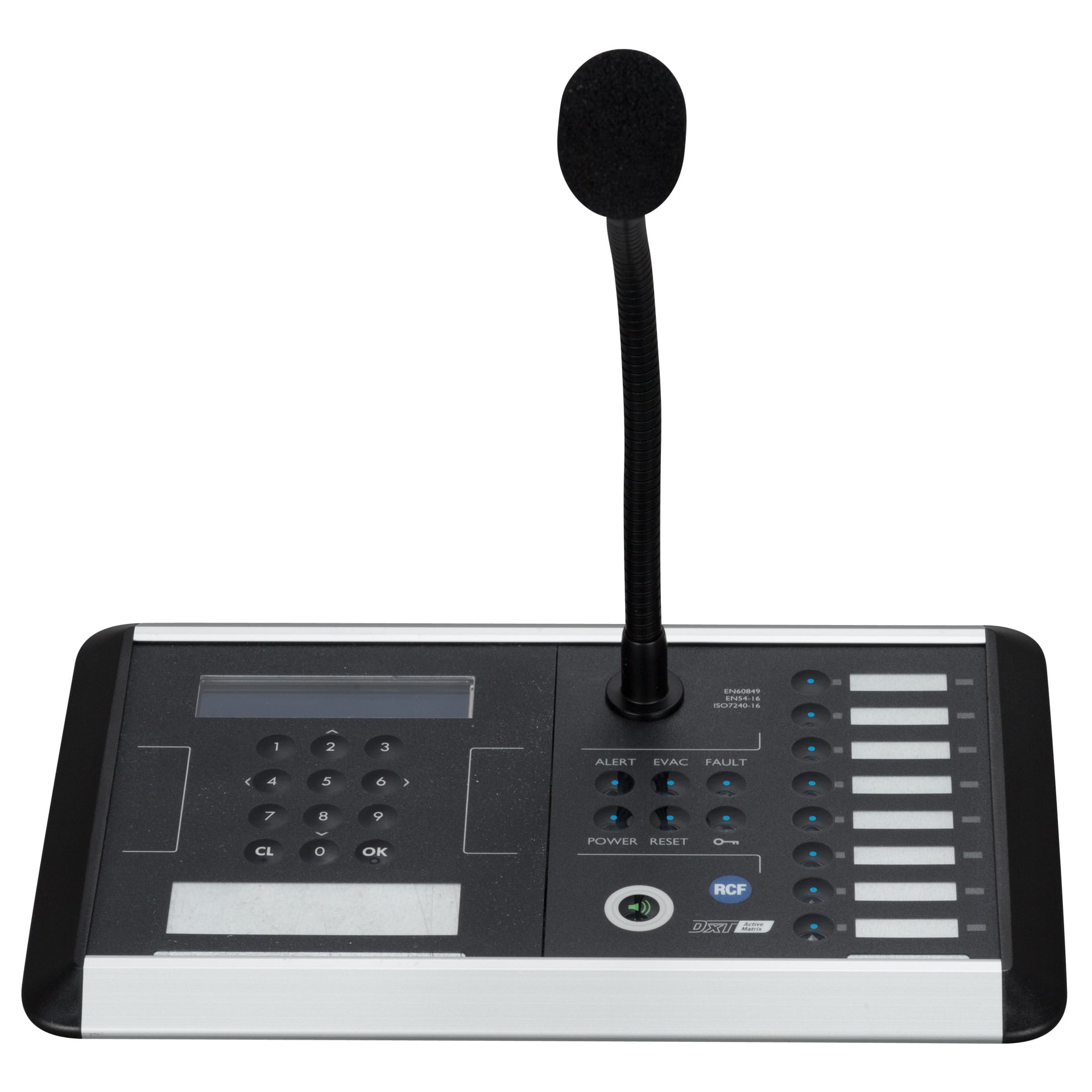 RCF BM 7608D Consola Emergencia con Micrófono BM 7608D