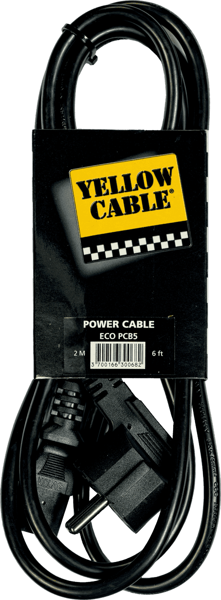 Yellow Cable ECO-PCB5 Cable de Corriente 2m ECOPCB5