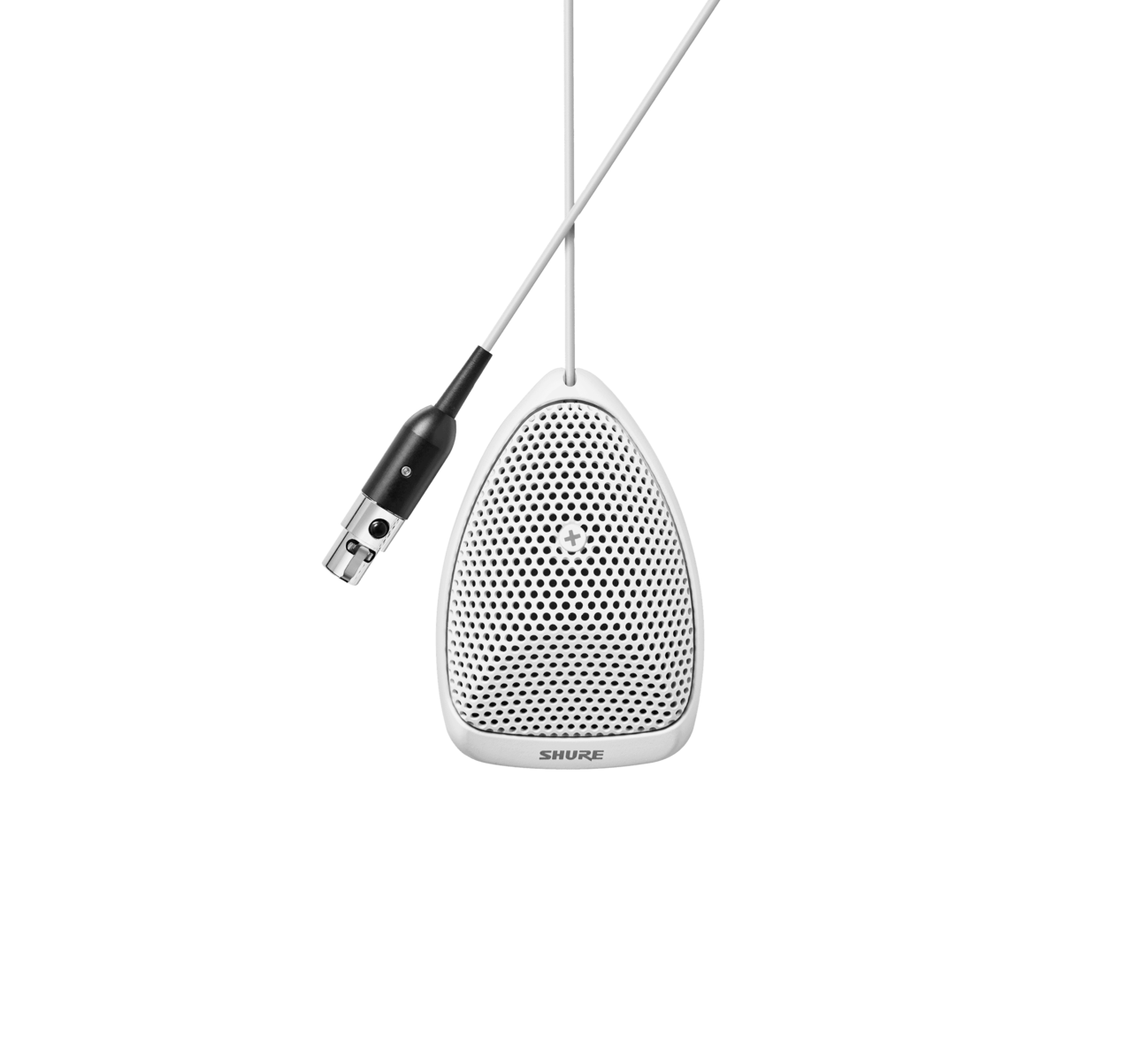 SHURE MX391W-A/S Micrófono mini superficie Condensador Supercard. con previo. Blanco brillante MX391W-A/S