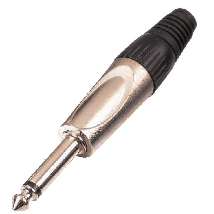 Soundsation Conector metálico SJ024M-B, jack mono de 6,3 mm (caja de 25 unidades) SJ024M-B