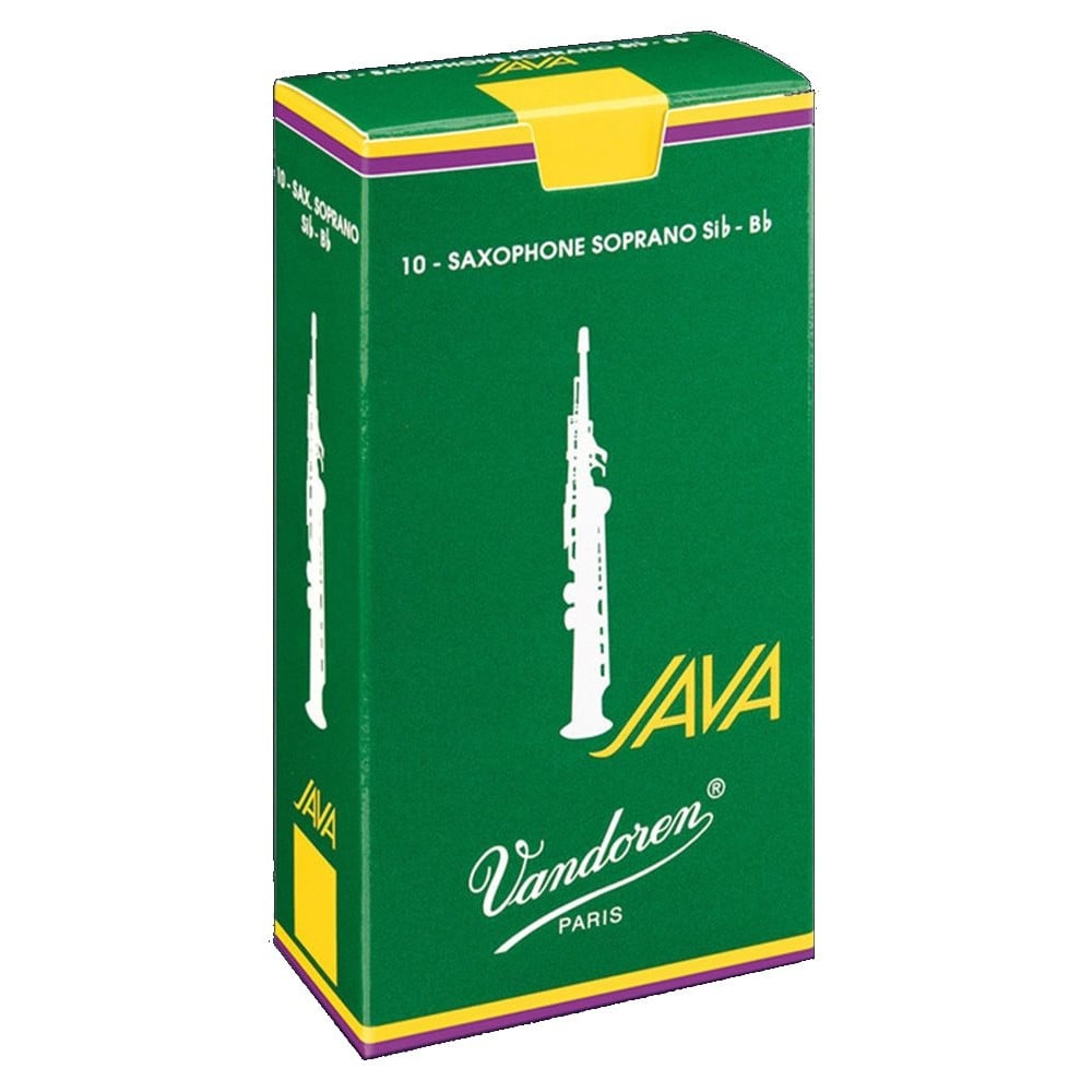 Vandoren Caja 10 Cañas Saxo Soprano  Java 2½ caja verde Java 2½ caja verde