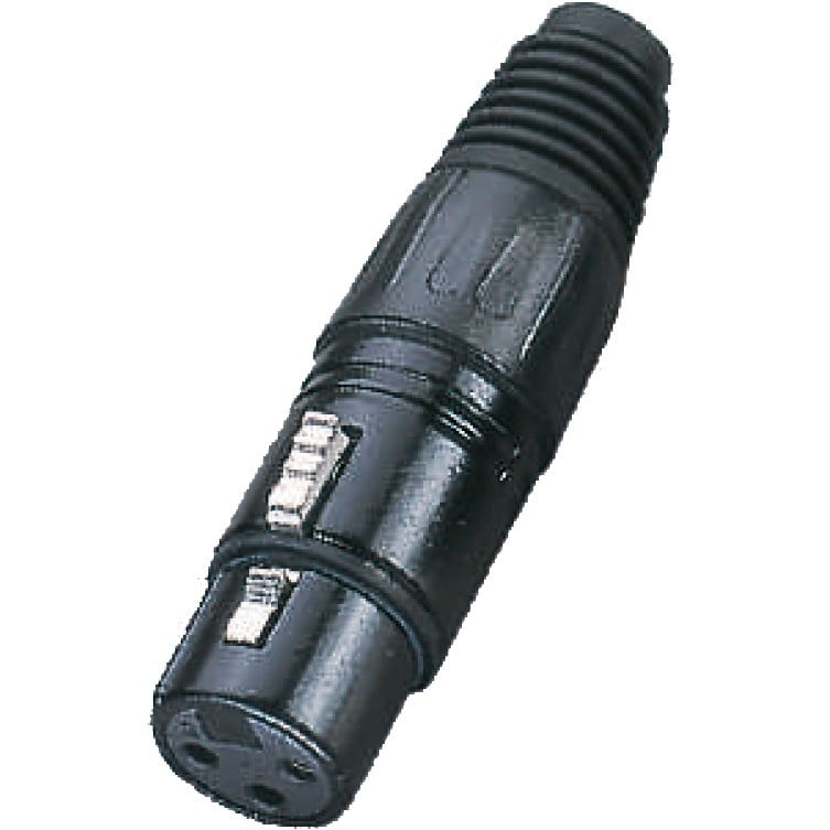Soundsation Conector metálico XLR de 3 pines hembra SXLR04F-B (caja de 25 unidade SXLR04F-B