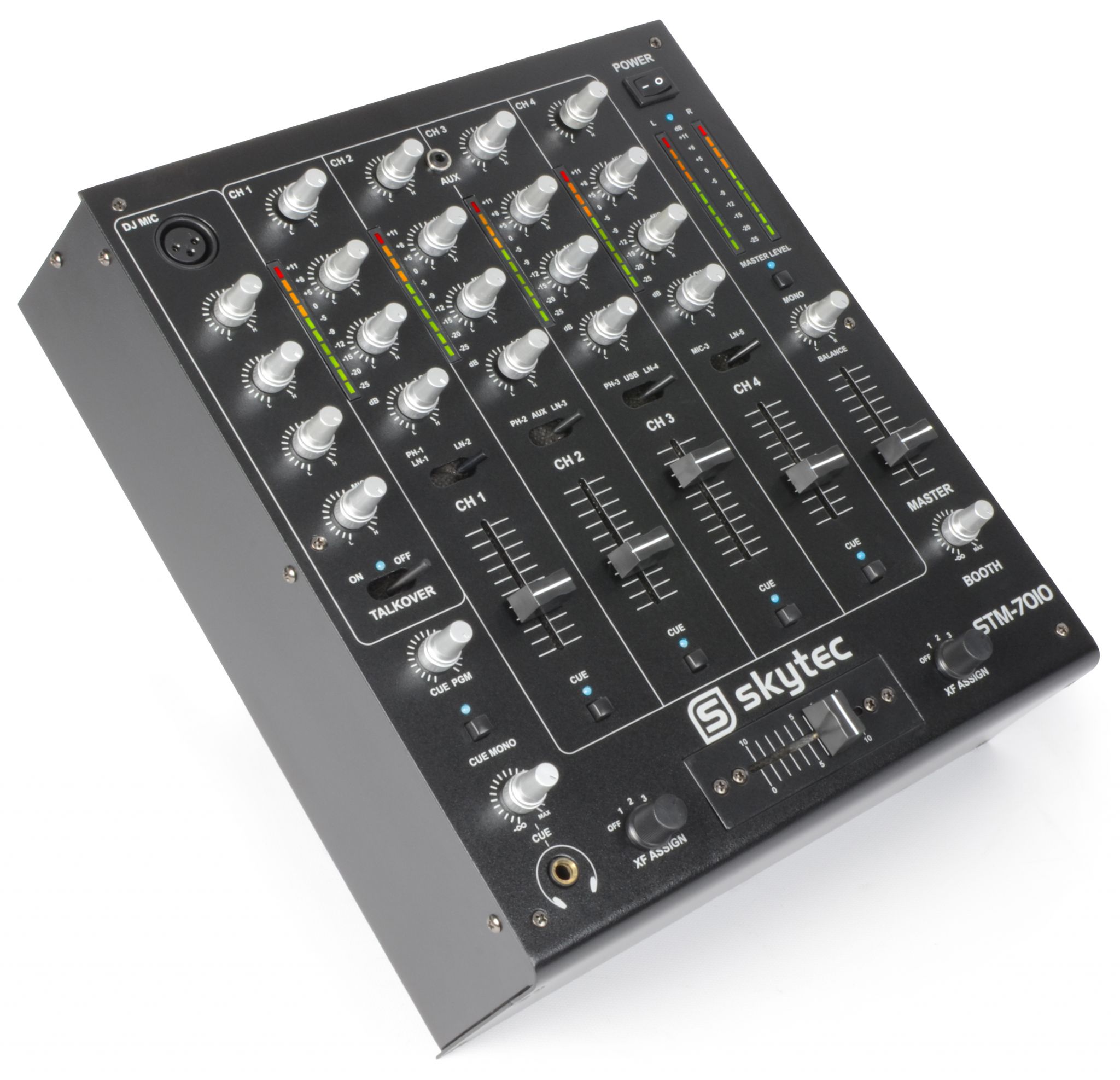 SkyTec STM-7010 Mezclador 4 canales DJ USB 172880 STM-7010