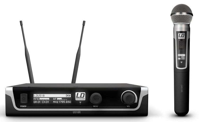 LD Systems U518 HHD Sistema Inalámbrico con Micrófono de Mano dinámico U518 HHD