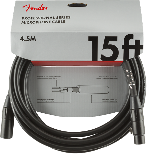Fender 15 Cable Micrófono 4.5 metros 4.5 metros