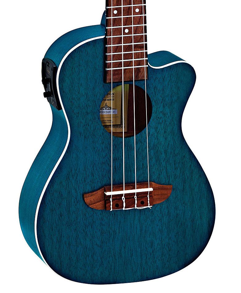 Ortega Ruocean-Ce Ukelele de Concierto Electrificado Ocean Blue RUOCEAN-CE