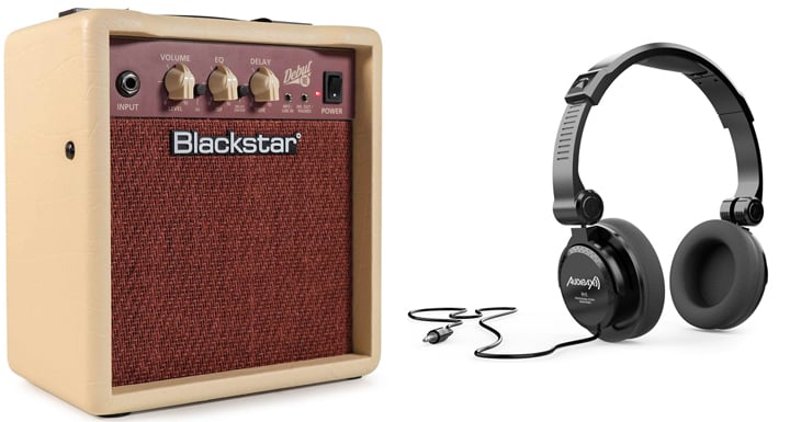 Blackstar DEBUT 10E Amplificador de Guitarra Eléctrica de 10w + Audibax RH5 Auriculares Profesionales Estudio DEBUT 10E + Auriculares Audibax RH5