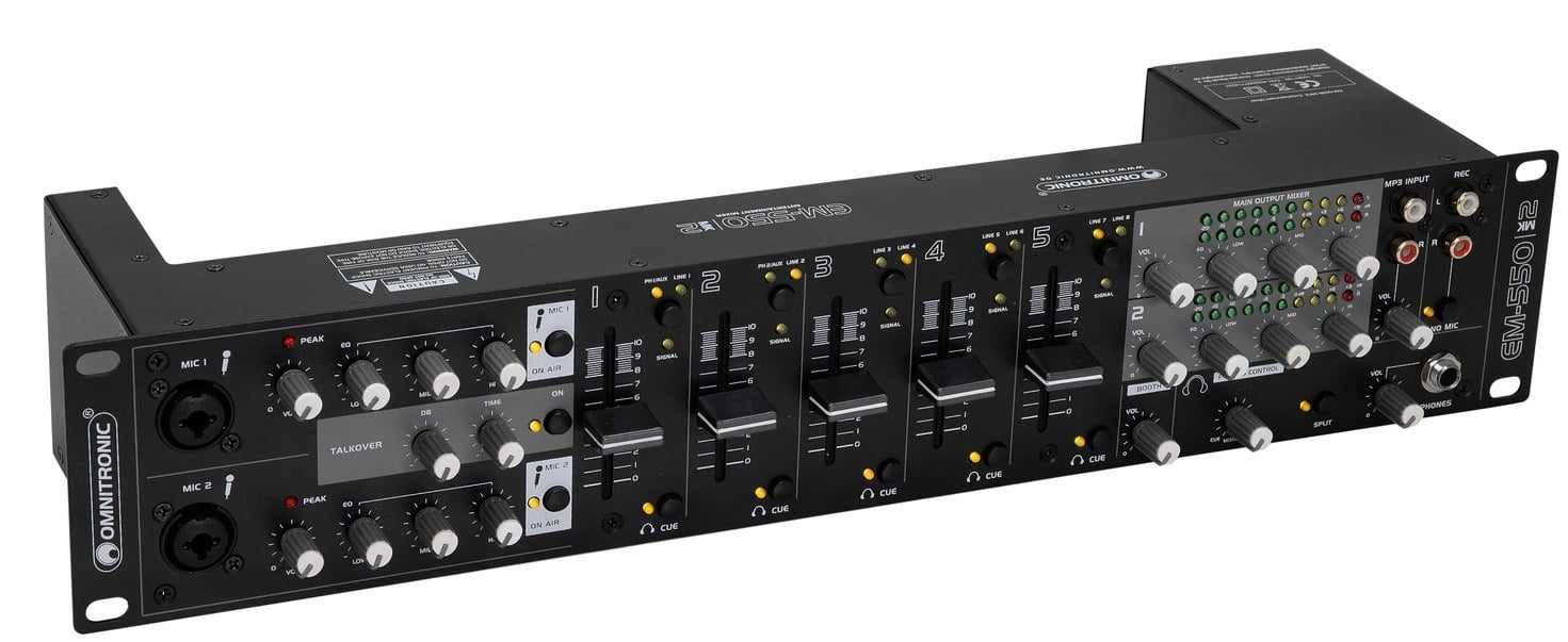 Omnitronic EM-550B MK2 Mezclador Instalación Multifuncional EM-550B MK2