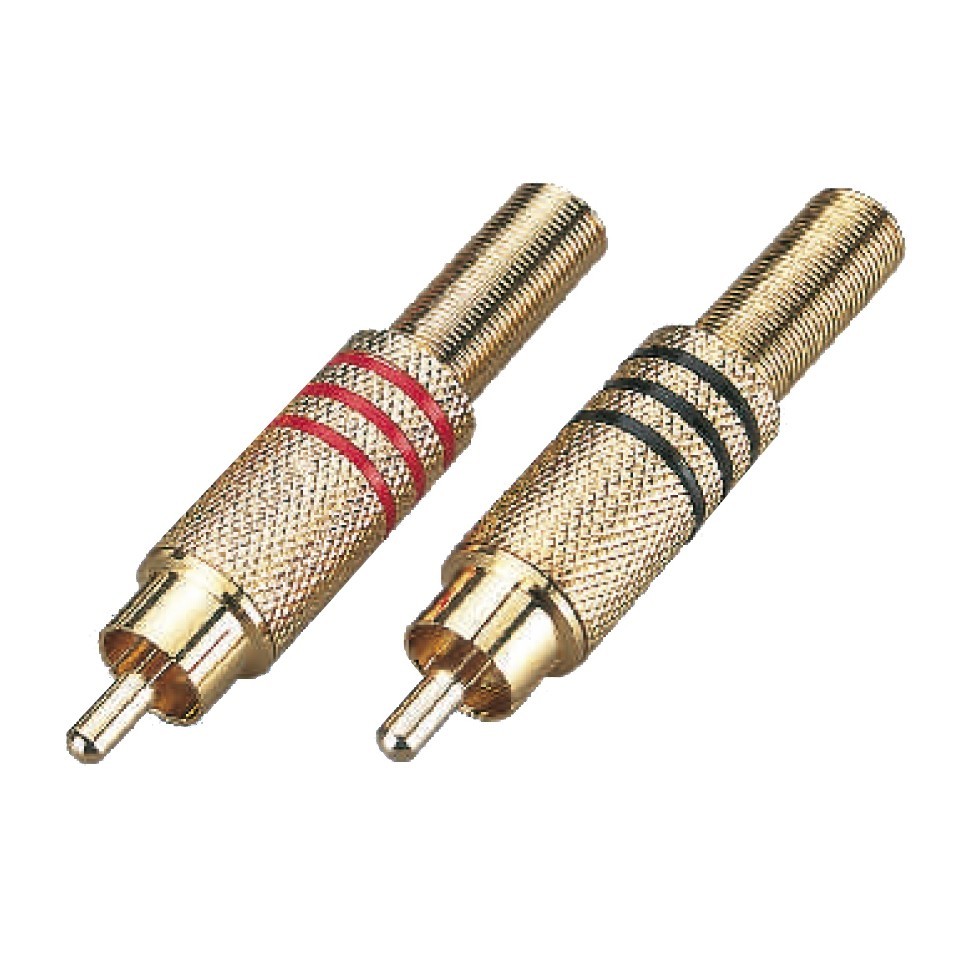Soundsation Conector RCA macho de metal SRCA01M-B (caja de 26 unidades) SRCA01M-B