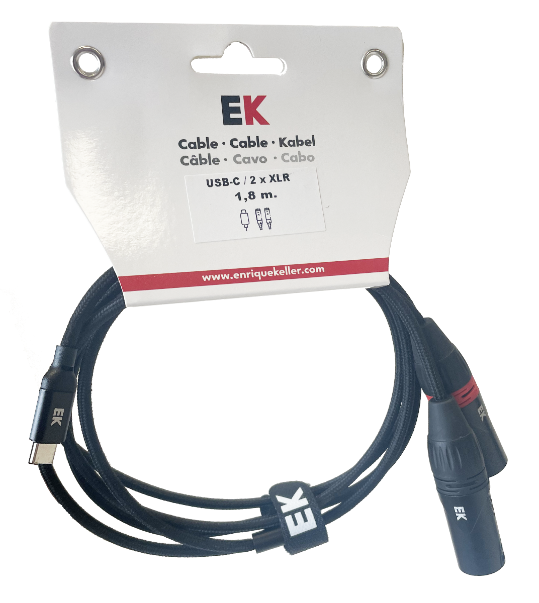 EK Audio Cable Usb-C Xlr Macho X 2 HDMI21818