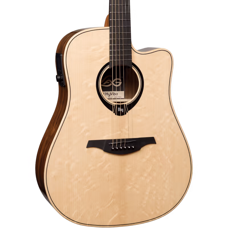 LAG GLHHV30DCE Guitarra Acústica Dreadnought Hyvibe H2 30 A/E Cutaway GLHHV30DCE