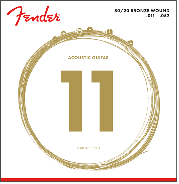Fender 80/20 Bronze Acoustic Cuerdas 70CL .011-.052 (6) 730070405