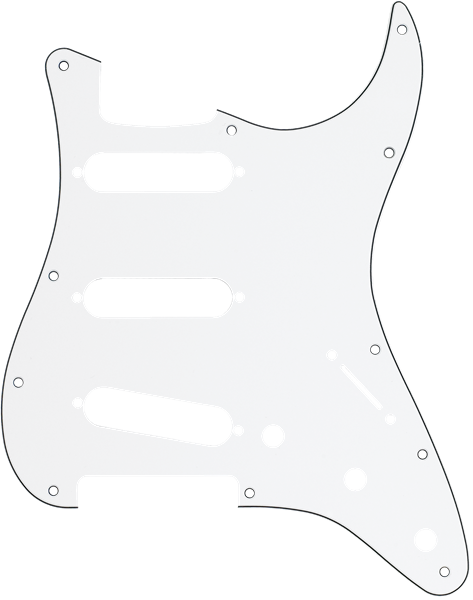 Fender Golpeador Stratocaster S/S/S 11 agujeros de montaje W/B/W 991360000