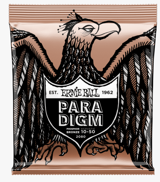Ernie Ball 2080 Paradigm Ex Light Phosphor Bronze Cuerdas Para Guitarra Acústica 10-50 2080