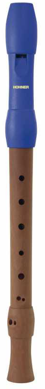 Hohner 9586-2 Flauta Mixta Boquilla Azul Digitación Barroca 2P 9586-2