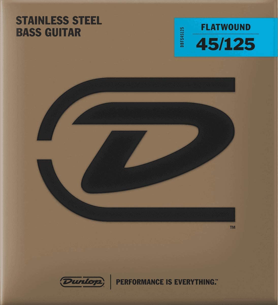 Dunlop DBFS45125 Juego Cuerdas Bajo Entorchado Plano 5ST. (Escala Larga) 45-125 DBFS45125