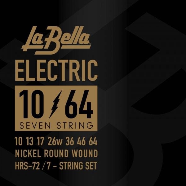 La Bella HRS72 Juego De Cuerdas Para Guitarra Eléctrica Hrs 7 Cuerdas 10-64 HRS72