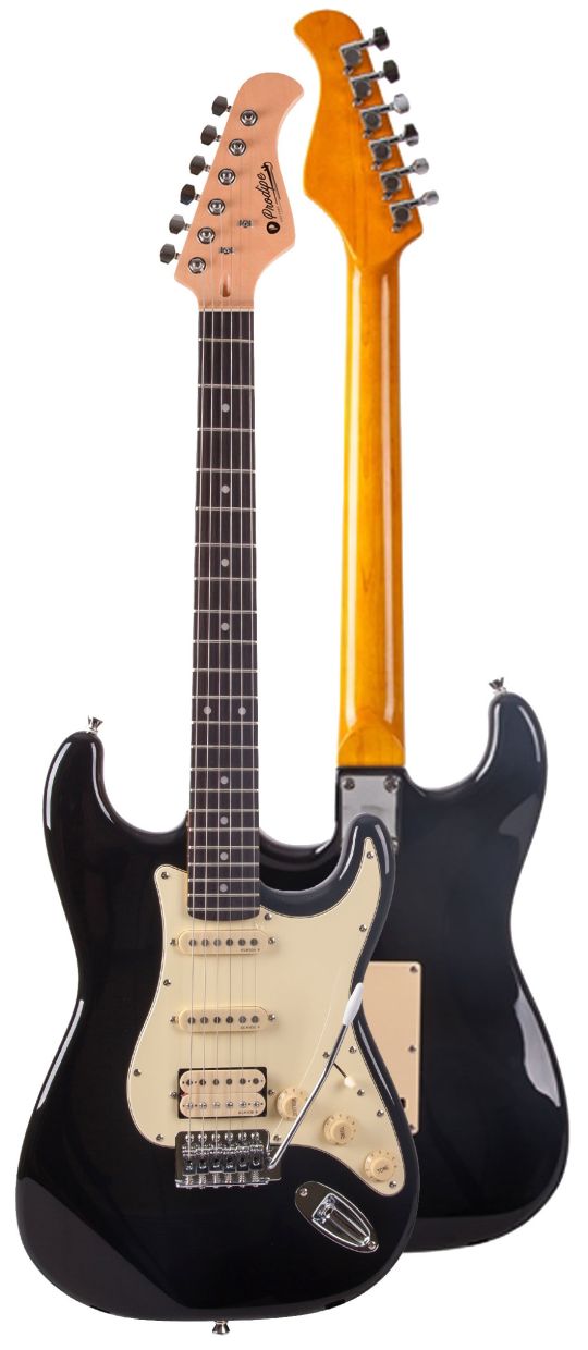 Prodipe St83Bk Guitarra Eléctrica Serie St83-Ra Stratocaster Negra ST83BK