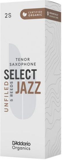 Daddario ORRS05TSX2S Organic Select Jazz Cañas Sin Limar Saxo Tenor Dureza 2 Blanda 5 uds ORRS05TSX2S