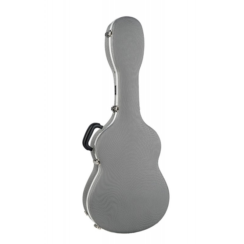 Rapsody Estuche de guitarra clásica ABS Armonia Textured 3D silver Plateado ACEGCRADUNE3DR