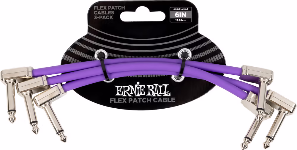ERNIE BALL Cable Eb Flex Patch 6? Purple - Pack 3 EEB6452