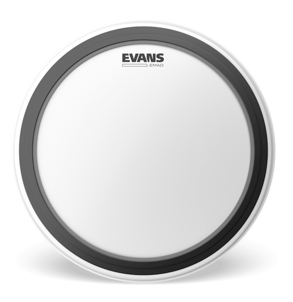 Evans EMAD Parche de Bombo Revestido de 26" Blanco EMAD Parche de 26" Blanco