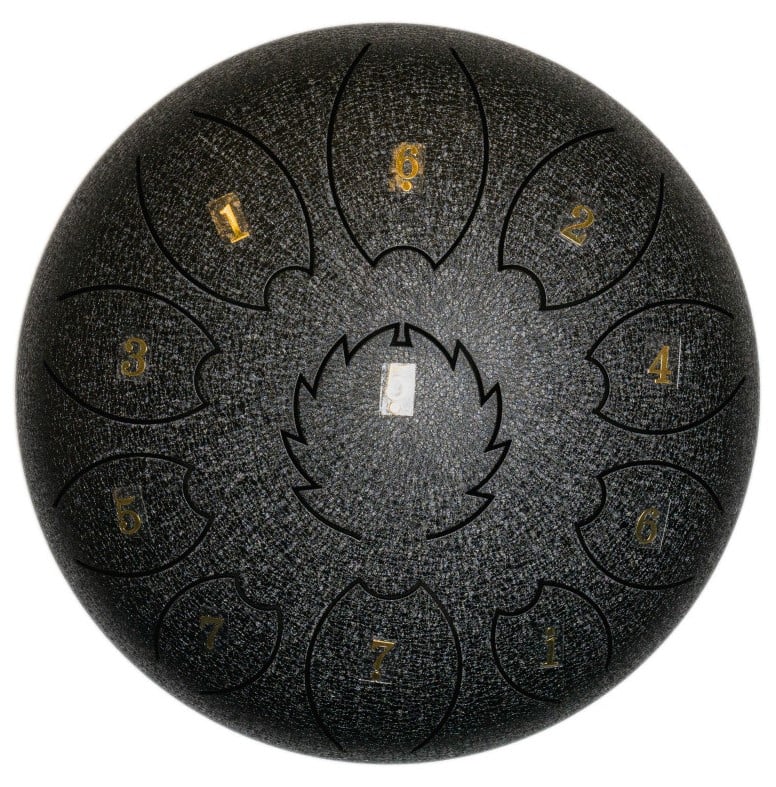 FZONE Steel Tongue Drum F-Zone STD618N Negro Jaspeado (6" 8 notas) FZONE Steel Tongue Drum F-Zone STD618N Negro Jaspe